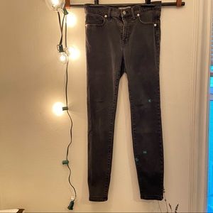Madewell 9” High Rise Skinny Jeans Black/Gray Wash